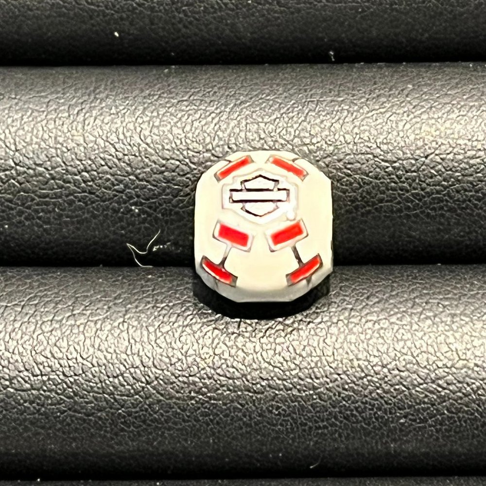HARLEY DAVIDSON BASEBALL SILVER RIDE BEAD